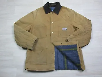 Vintage 80s 90s CARTERS Blanket Lined Duck Canvas Chore Barn Work Coat Size 46 • $46.40