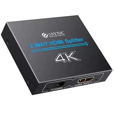 4K X 2K 2 Way HDMI Splitter Switcher 1 In 2 Out Signal Distributor HD 1080P 3D • $21.95