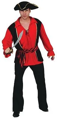 Men's Pirate Captain Fancy Dress Costume - Parties Stag Nights Etc  New & Sealed • £12.95