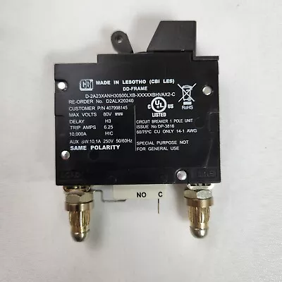 CBI Lesotho D2ALX20240 5A 80V-dc Bullet Style Circuit Breaker DD-Frame • $20.50