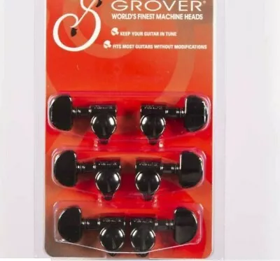 Genuine Grover 18:1 BLACK 3X3 Original Rotomatic 3+3 Tuner For Gibson EPI Guitar • $99.99