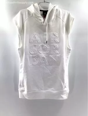 NWT Jordan Men's White Sleeveless Pullover Hoodie - Size Large • $14.99