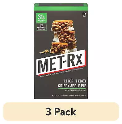 MET-Rx Big 100 Colossal Protein Bars Crispy Apple Pie Meal Replacement Bars • $27.59