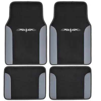 4PCS Set BDK Car Carpet Floor Mats Black Gray Extra Thick Carpet & Backing • $24.90