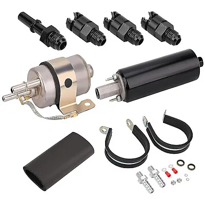 255LPH Inline LS Swap High Pressure EFI Fuel Pump W/Install Kit GSL392 Walbro TI • $46.49