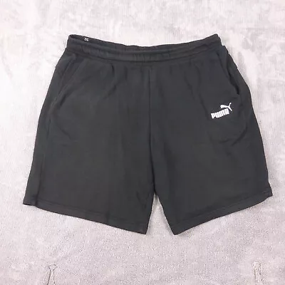 $5.98 • Buy Puma Shorts Mens Size 2XL Black Pockets Drawstring Waistband Workout Running
