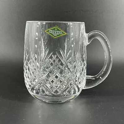 Shannon Crystal Dublin By Godinger 5” Beer Mug Large Cut Crystal 18oz Glass • $10.99