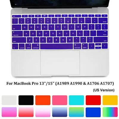 Keyboard Cover English Language Letter Protector Film For MacBook Pro 13 15 • $5.74