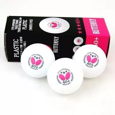 Professional 3-Star ButterflyBall Table Tennis Ping Pong Ball ITTF/JTTA Approved • $19.58