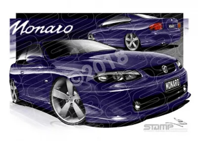 Monaro V2 MONARO V2 II DARK BLUE A2 FRAMED PRINT (HC84E) • $249