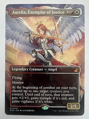 MTG Aurelia Exemplar Of Justice (Borderless) Ravnica Remastered NM • $8.50