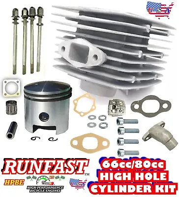 2 Stroke PK80 40mm New Cylinder Kit  Gas Motor Kit 66cc/80cc High Hole Piston • $39.99