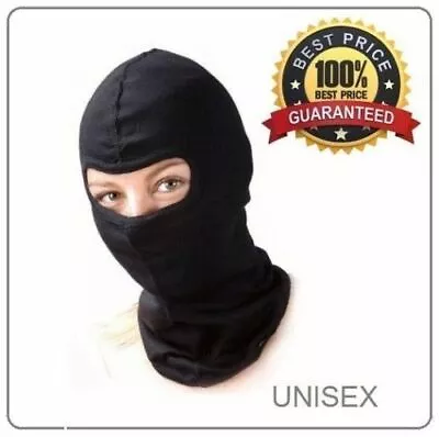 Lycra Balaclava Full Face Mask Men Women Cycling Ski Winter Warm Neck Black Bike • £2.89