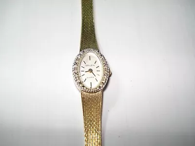 Rare Vintage Real Diamond Gruen Ladies Gold Watch Jeweled Movement Italy • $9.99