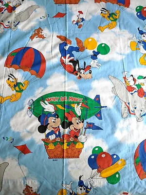 £26.63 • Buy VTG 90s Disney Dumbo Mickey Minnie Goofy Mouse Fabric Curtain
