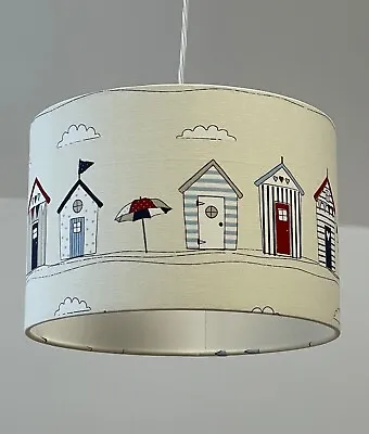 Lampshade Blue Beach Hut Drum Lampshade • £28.50