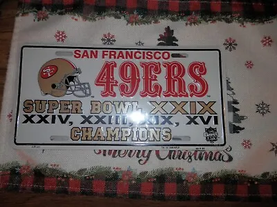San Francisco 49ers Super Bowl Champions License Plate NEW Vtg NFL 90's 1996 • $25