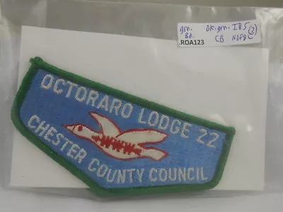 Boy Scouts O.a. Lodge 22 Octotaro Green Ibs Border Cloth Back    Roa123 • $22