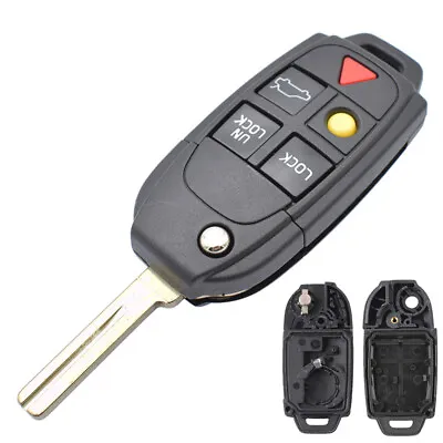 For VOLVO S60 S80 V70 XC70 / XC90 Flip Remote Key Fob Case Shell Cover 5 Buttons • $8.79