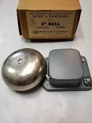 New - Miami Carey Signaling M 2003 Vibrating Nubel General Purpose Bell 3  Nos • $29.99