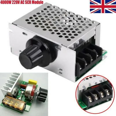 4000W 220V AC SCR Motor Speed Controller Module Voltage Regulator Dimmer Module • £6.99