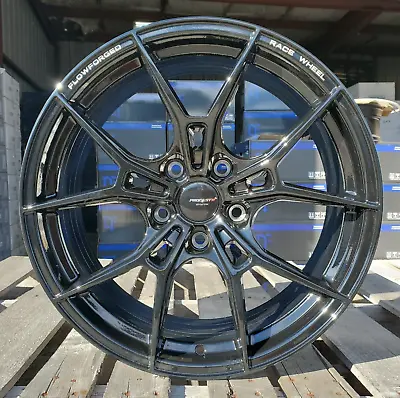 (4) 18  Gloss Black Procast Wheels Set 18x8 5x120 +35 BBS Style Flow Forged Race • $799