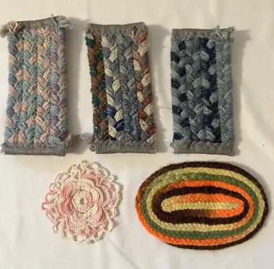 Vintage Dollhouse Rugs Rectangle Oval Round Multicolored Lot • $10