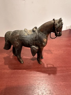 $14.90 • Buy Vtg 50s Carnival Prize Copper Tone Horse Made In USA 5 1/2 In Long