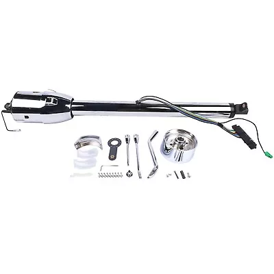 30  GM Steering Column Tilt Automatic No Key Universal W/ 9 Holes Adapter Chrome • $176