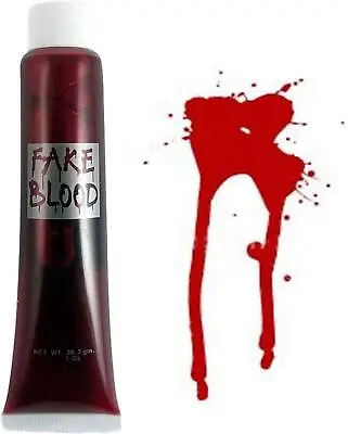 5 X Fake Blood Tube Gel Realistic Wounds Halloween Fancy Dress Theatre Makeup • £5.80