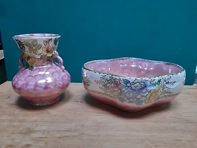 A Maling Jug (Rosine) And Bowl (Peony Rose) • £12