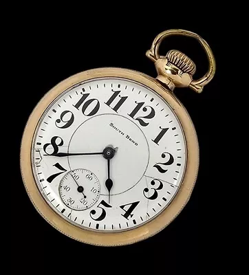 1916 South Bend 16s 21 Jewel Grade 227 Gold Filled Railroad Pocket Watch • $200