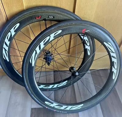 Zipp 404 Firecrest Carbon Tubular Rim Brake Road Wheelset Campy 11 Speed • $425