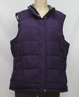 Merona Women's Puffer Jacket Vest Sleeveless Purple Size 16W-18W • $12