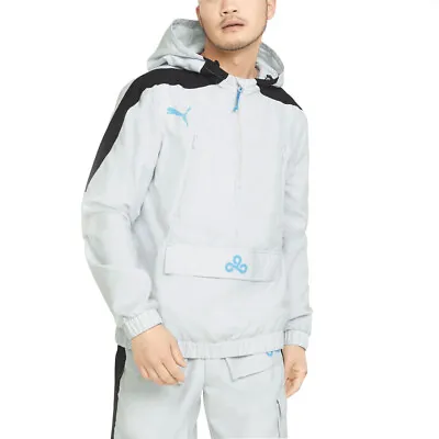 Puma Cloud9 Woven Half Zip Jacket Mens White Casual Athletic Outerwear 533944-07 • $29.99