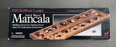 FAO Schwarz Mancala - Solid Wood 1995 No. 182 MANCALA W/ Gemstones • $9.99
