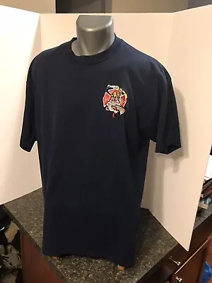 $13 • Buy Philadelphia Fire Department Men's T-SHIRT XL Navy Blue Cotton Polyester