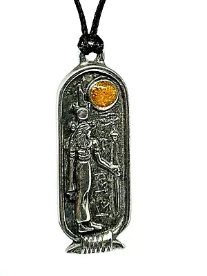 Isis Goddess Of Magic Necklace Pendant Egyptian Cartouche Cord Genuine UK Seller • £6.40