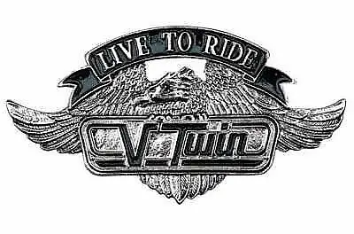 $33.91 • Buy Emblem Sticker V-Twin 110x55mm Custom Bike Vintage Harley