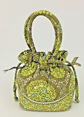 Vera Bradley Sitting In A Tree Satchel Draw String Purse Green • $14.99