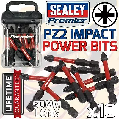 SEALEY PZ2 Impact Power Drill Bit Pozi PZ2 Impact Driver Screwdriver Bits 50mm • £11.95