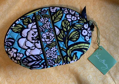 Vera Bradley Small Cosmetic Bag Pocket Mirror Island Blooms With Tag Teal Multi • $22
