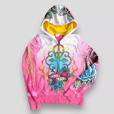 Ed Hardy Hoodie Pink Vintage Women's XS • £90