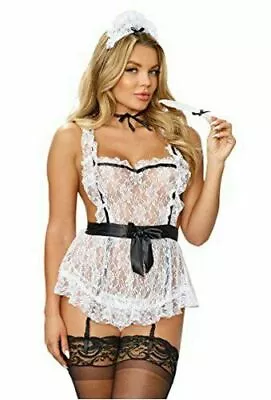 Maid To Tease With Attached Garters G-string Cap & Tickler Costume Set  • $32.99