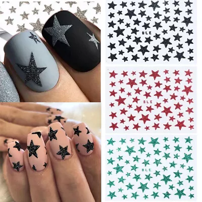 3D Nail Stickers Star Nail Slider Self-Adhesive Decals Art DIY Manicure Decor • $0.74