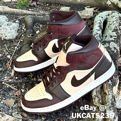 Nike Air Jordan 1 Mid SE Shoes Paris YMCA Velvet Brown FZ4359-200 Mens Sizes NEW • $124.90