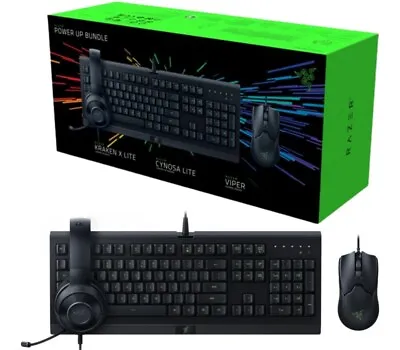 $98 • Buy Razer Power Up Bundle - Cynosa Lite Keyboard, Viper Mouse, Kraken X Lite Headset