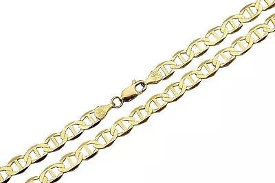 10k Solid Yellow Gold Mariner Link Chain 2mm-6mm Men's Women Necklace 7 - 26  • $333.62