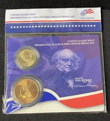 U.S. Mint Presidential $1 Coin And Spouse Medal Set: Martin Van Buren Free Ship • $20