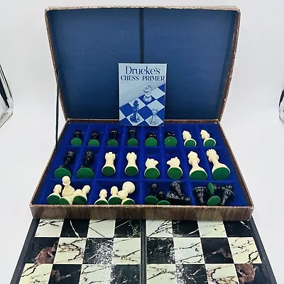 Drueke & Sons Chess Set Luxury Line Modern Complete Original Box Vintage Game • $149